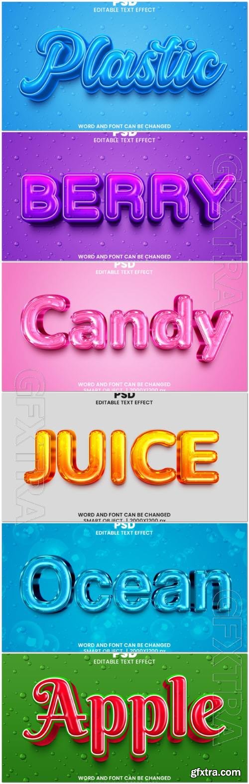 Psd style text effect editable set vol 21