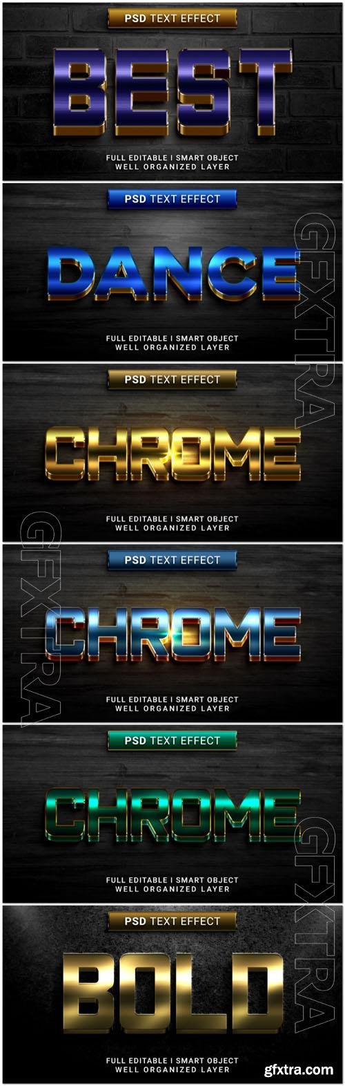 Psd style text effect editable set vol 23