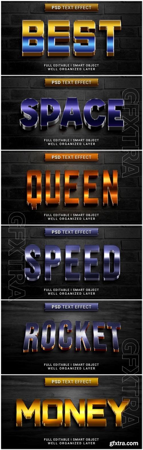 Psd style text effect editable set vol 25