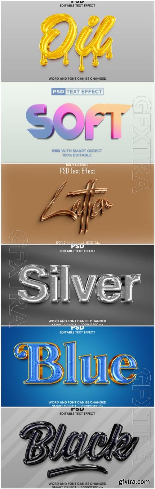 Psd style text effect editable set vol 22