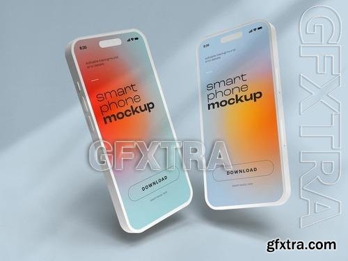 Smart Phone Mockup Design with Editable Background 535891762