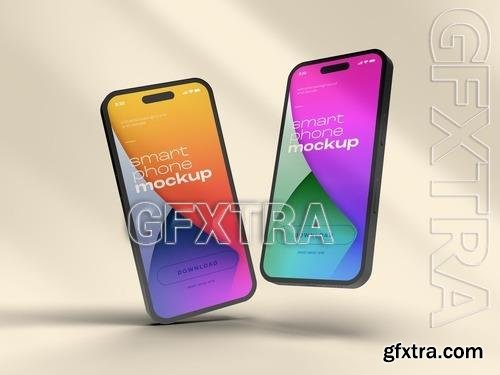 Smart Phone Mockup Design with Editable Background 535891757