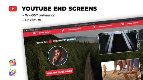 Videohive - Youtube End Screens | FCPX - 42018401 - 42018401