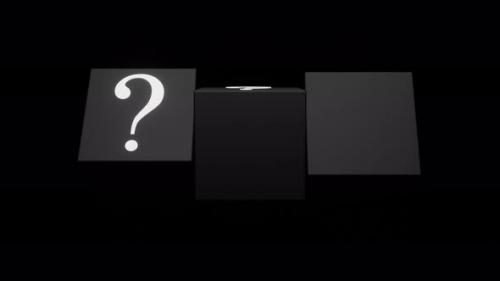 Videohive - Question Mark Symbols Rotating on Black Cubes with Jackpot - 42017493 - 42017493