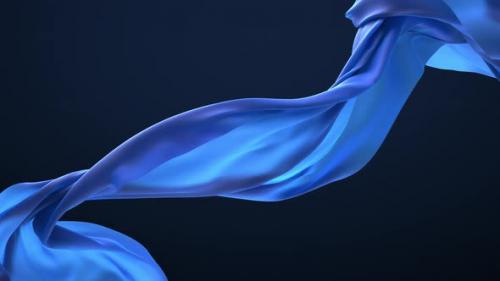 Videohive - Blue Colored Cloth Piece of Fabric Slowmo - 42017524 - 42017524