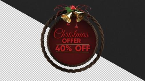 Videohive - Christmas 40% off tag - 4K - 42017528 - 42017528