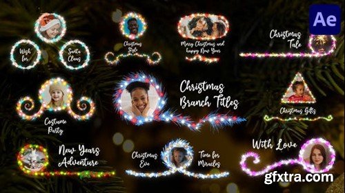 Videohive Christmas Branch Titles And Lower Thirds for After Effects 42121659