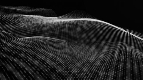 Videohive - Particles Wave Flow Background Dark - 42018666 - 42018666