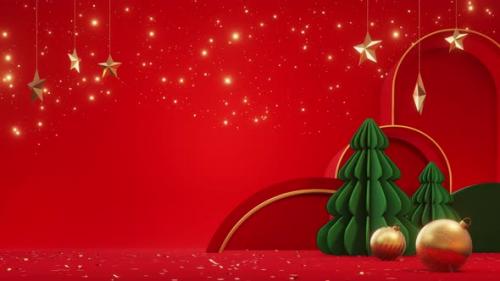 Videohive - Merry christmas scene minimal display. - 42040624 - 42040624