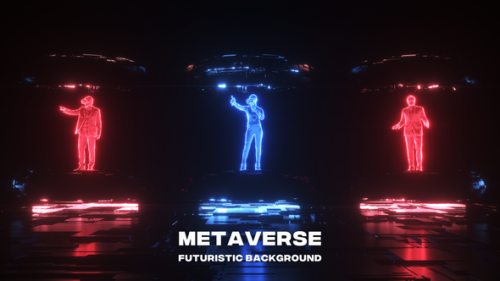 Videohive - Metaverse Hud Characters Futuristic Background - 42066178 - 42066178