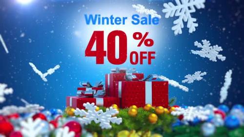 Videohive - Winter Sale Shopping Discount Promotion Card 40 Percent Off - 42061142 - 42061142