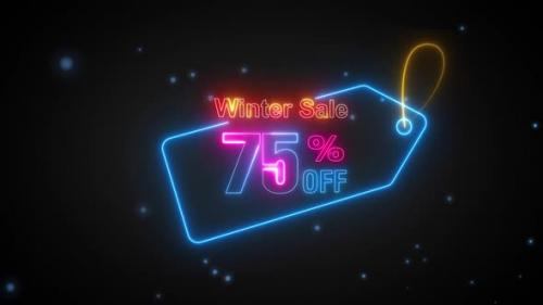 Videohive - Winter Sale Discount Tag 75 Percent Off - 42061159 - 42061159