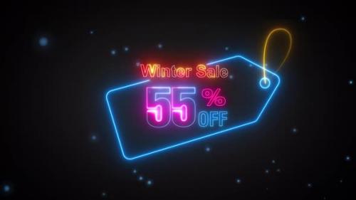 Videohive - Winter Sale Discount Tag 55 Percent Off - 42061174 - 42061174