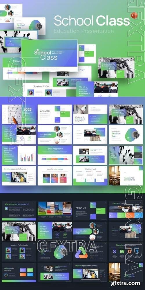 School Class Education PowerPoint Template QTZFFGM