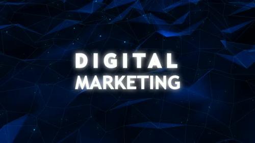 Videohive - Digital marketing - 4K Text Animation With Technology Background - 42078942 - 42078942