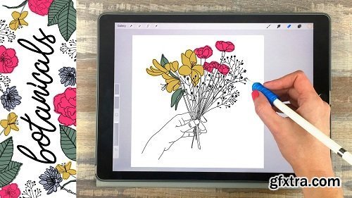 Botanical Illustrations on Your iPad in Procreate + 15 Free Procreate Brushes