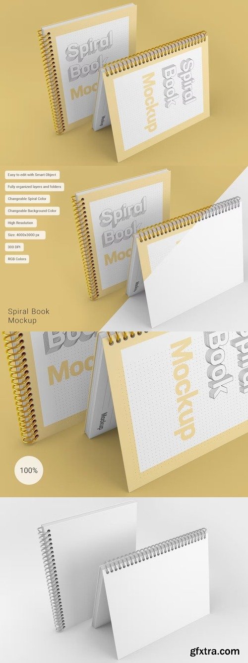 Spiral book mockup