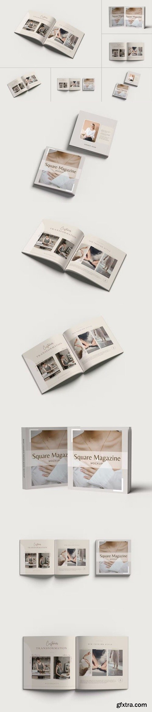 Square magazine mockup