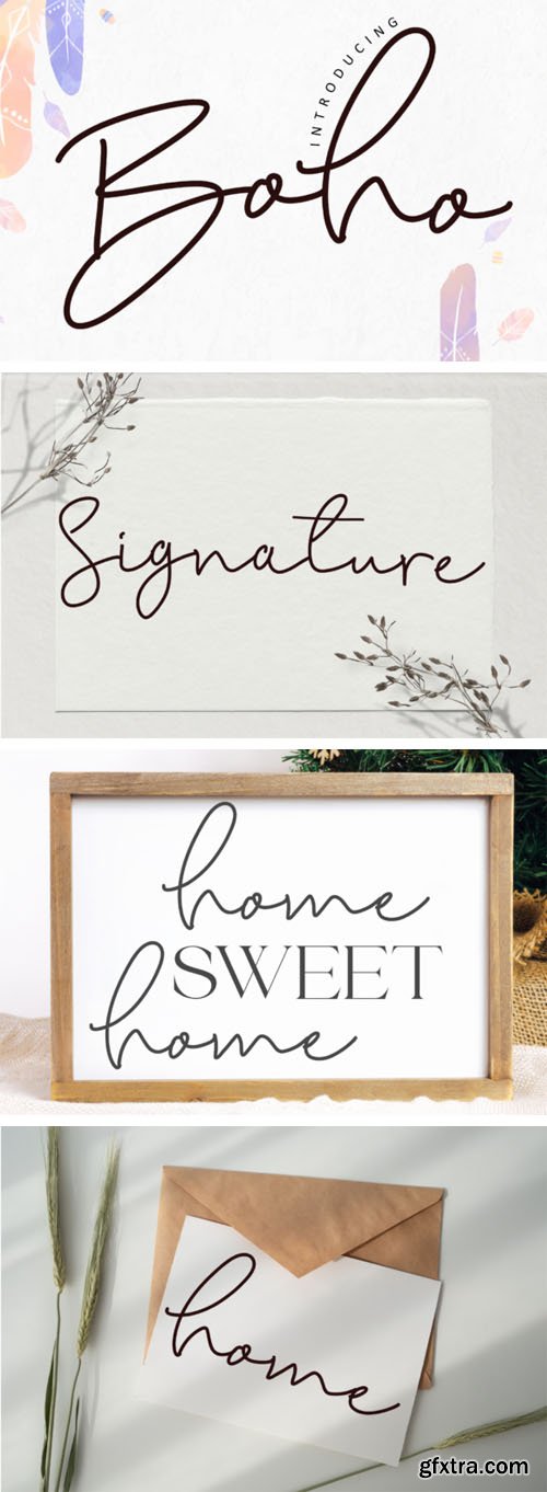 Boho - Graceful Script Font