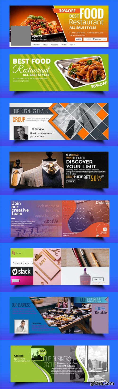 25+ Multipurpose Facebook Covers PSD Templates