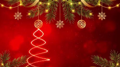 Videohive - Red and Gold Christmas Background - 42115878 - 42115878
