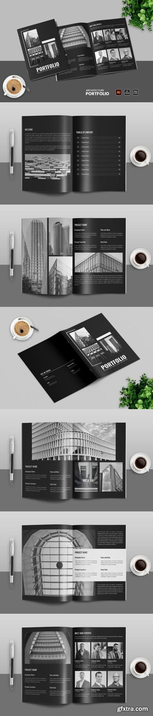Creativemarket - Minimal portfolio template design 10936755