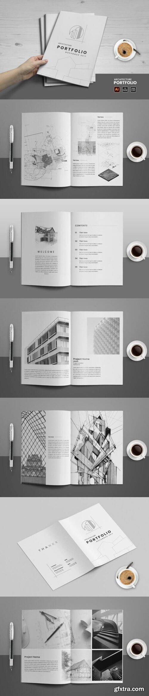 Creativemarket - Architecture Portfolio 10943134