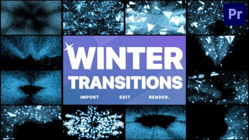 Videohive - Ice Winter Transitions | Premiere Pro MOGRT - 42097937 - 42097937