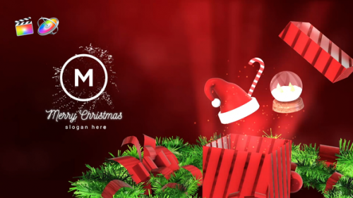 Videohive - Christmas Gift Box Logo Reveal - 42165141 - 42165141