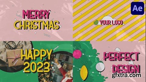 Videohive Merry Christmas Colorful Greeting Scenes for After Effects 42152994