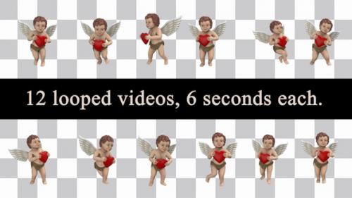 Videohive - Cupid With Red Heart Dance Pack - 42110335 - 42110335