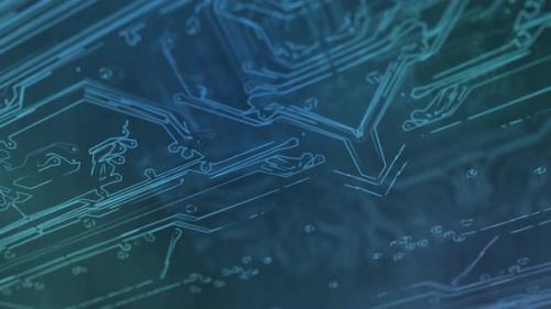 Videohive - 3d Render with Circuit Board Design - 42146427 - 42146427