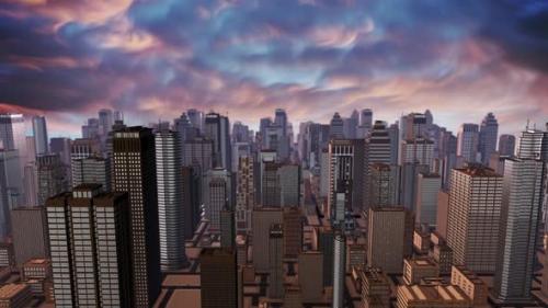 Videohive - 3D Hud Sunset City of the Future - 42146501 - 42146501