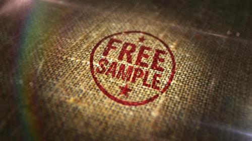 Videohive - Free sample sign stamp on linen sack loop - 42146960 - 42146960