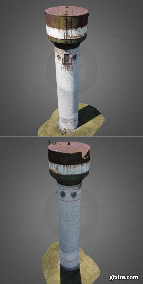 Old USSR Water Tower 3D Model