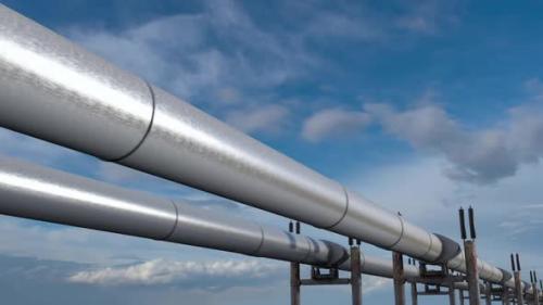 Videohive - Industrial Animation with Transportation of Crude Fossil Fuel Inside Pipelines - 42162519 - 42162519