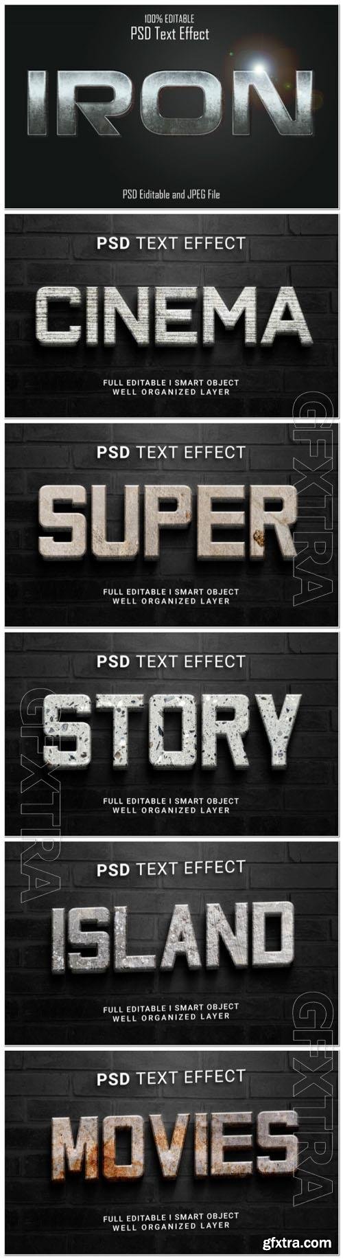 Psd style text effect editable set vol 30