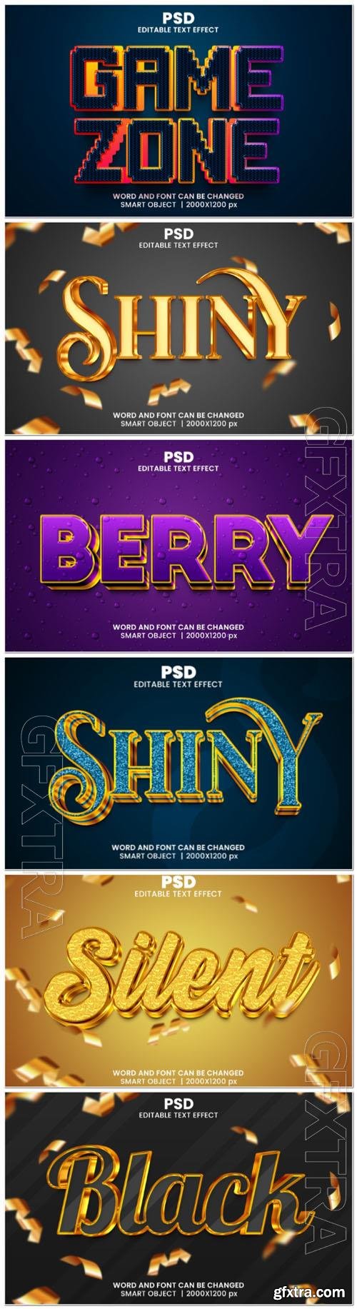 Psd style text effect editable set vol 28