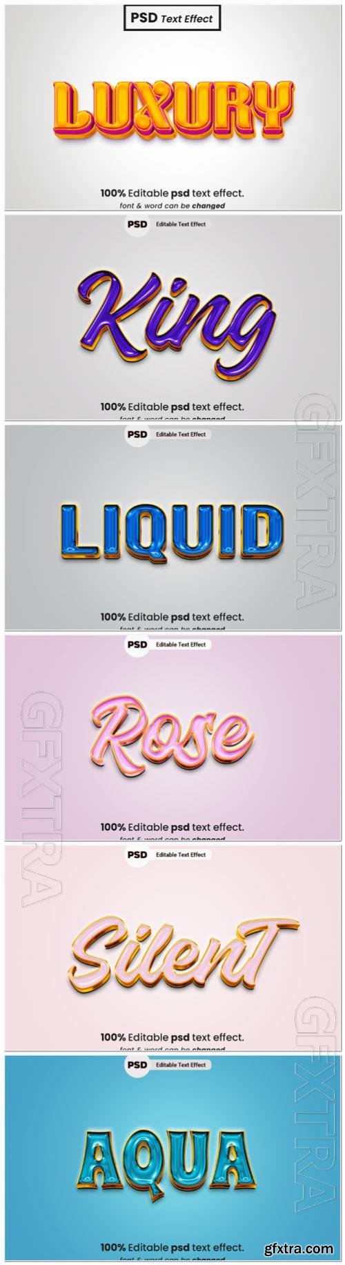 Psd style text effect editable set vol 27