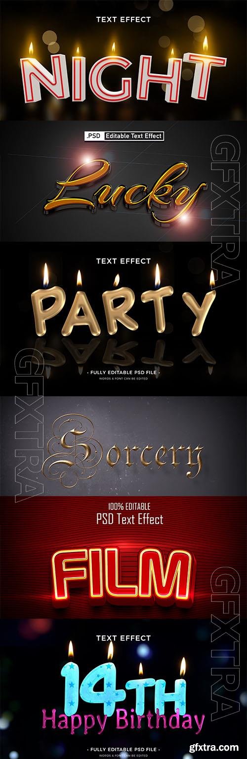 Psd style text effect editable set vol 36