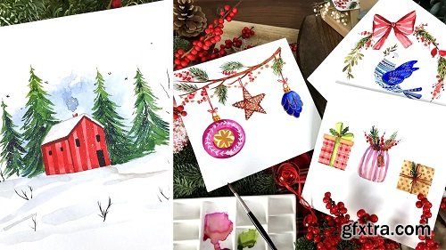 Winter Watercolor Illustration: 7 Festive Holiday Painting Projects