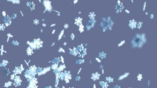 Videohive - 3D Flying Snowflakes - 42150406 - 42150406