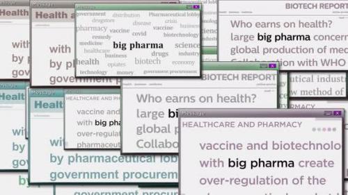 Videohive - Big Pharma pop up windows with seamless looped - 42165417 - 42165417