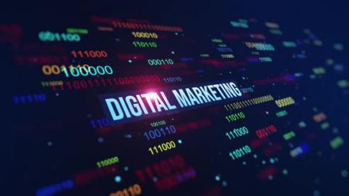 Videohive - Digital Marketing Binary Code Background - 42180054 - 42180054