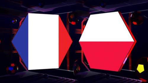 Videohive - France Vs Poland Football Background Loop - 42180395 - 42180395