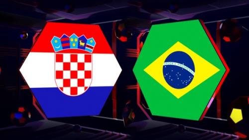 Videohive - Croatia Vs Brazil Football Background Loop - 42180496 - 42180496