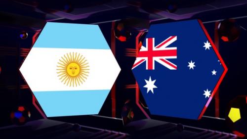 Videohive - Argentina Vs Australia Football Background Loop - 42180512 - 42180512