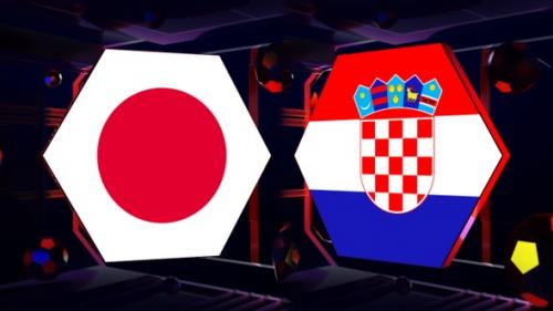 Videohive - Japan Vs Croatia Football Background Loop - 42180584 - 42180584