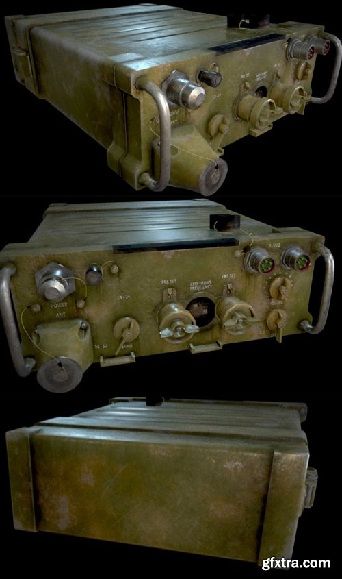 AN / PRC-77 Portable Radio Transceiver 3D Model