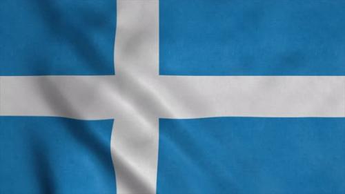 Videohive - Shetland Islands of Scotland flag, waving in the wind, realistic background - 42160870 - 42160870